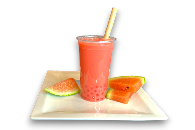 Watermelon milk tea