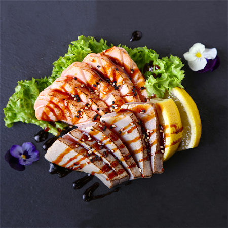 Flamed Salmon Tuna Sashimi