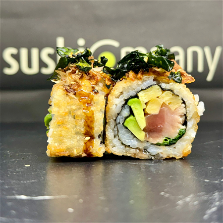 Fried inside out tuna special roll 