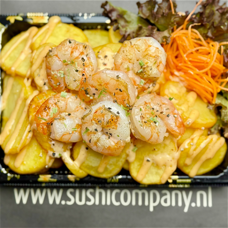 Patat Schijfjes Teppanyaki Garnalen