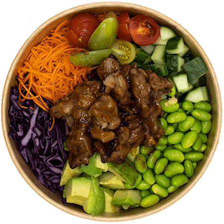 Poké bowl BBQ Chicken