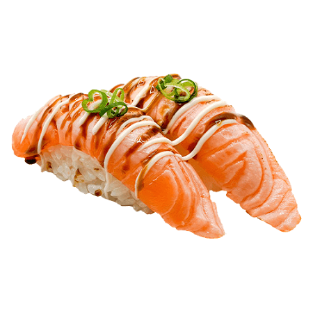 Flamed Salmon Nigiri