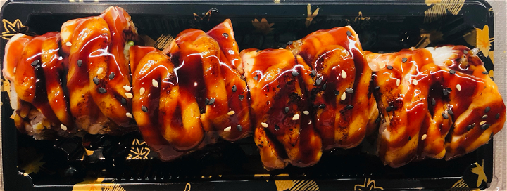 Flamed salmon chicken roll 8st