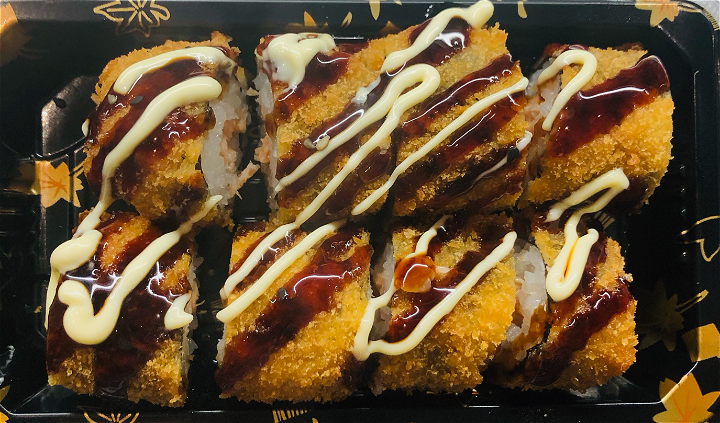 fried crispy zalm mini maki  8 stuks 