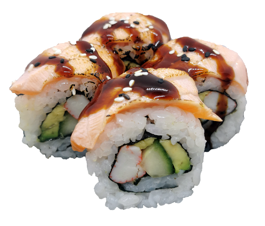 Special Flambéed Salmon California Roll 8ST