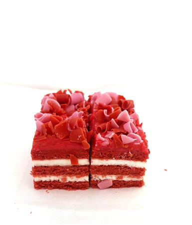 Red Raspberry mini cake 4 stuks