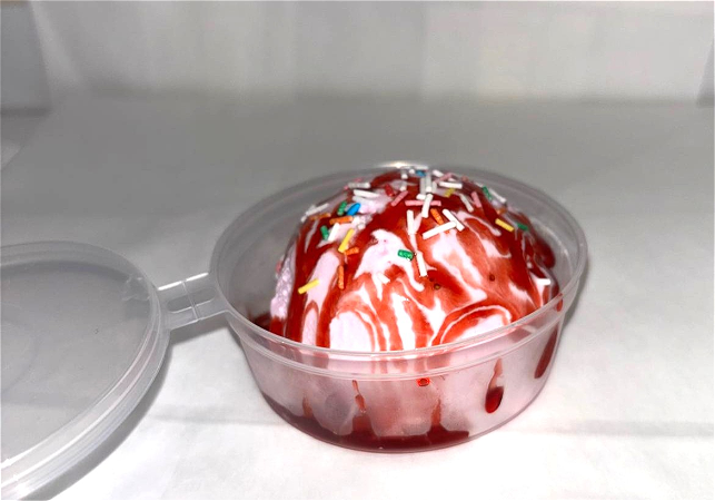 Strawberry icecream with Rainbow mix