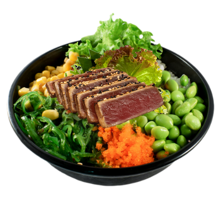 Poke Bowl geflambeerde tonijn