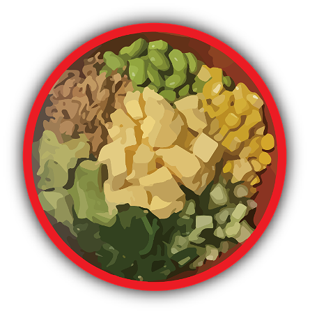 Poke bowl veggies