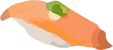Smoked salmon nigiri