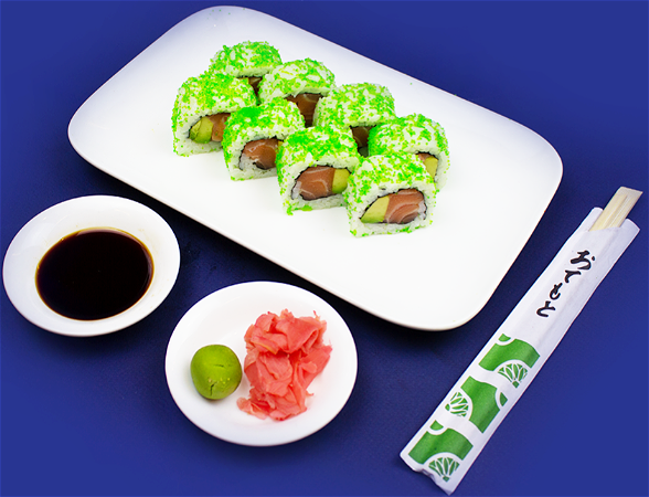 8st Wasabi roll inside out