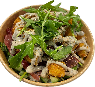 Poké bowl spider beef