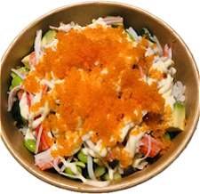 Poké bowl krab