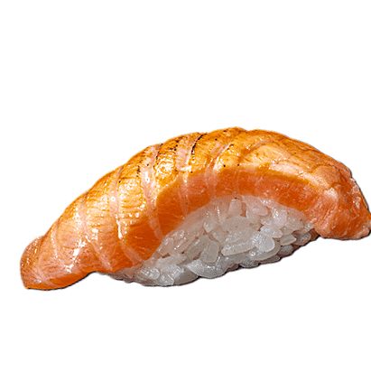 flamed salmon nigiri