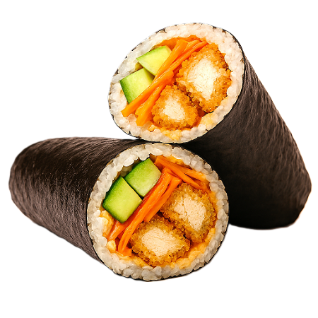 Teriyaki chicken burrito