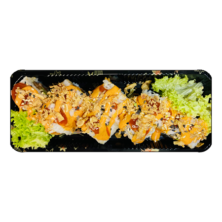 Crunchy spicy Veggan tempura ebi roll