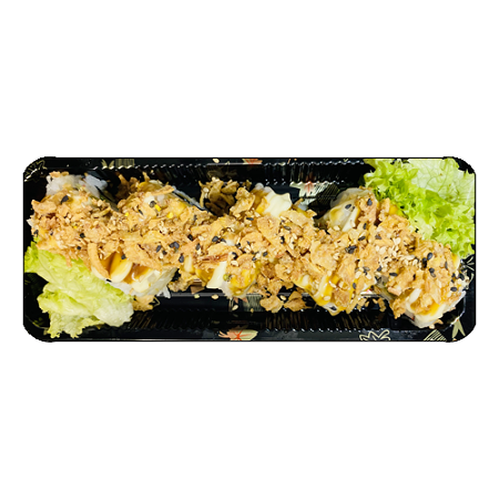 Crunchy vegan tempura ebi roll