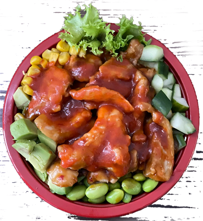 Rijst met Zalm teriyaki 