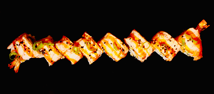 FLAMED ZALM EBI ROLL