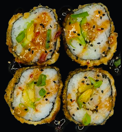 Gefrituurde Chili Shrimp Avocado Roll