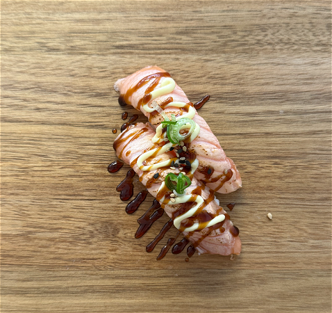Flaming Zalm nigiri 
