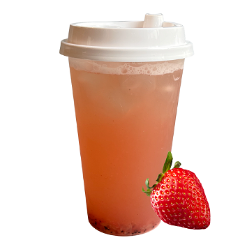 Strawberry popping tea 