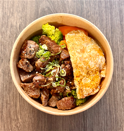 Teppanyaki beef bowl 