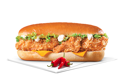 Zinger sandwich met cheddar