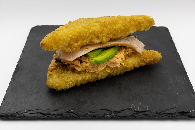 Sandwich fried zalm