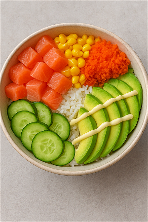 Zalm poké bowl
