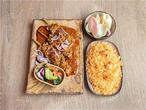 Kip sate menu (3 stokjes)
