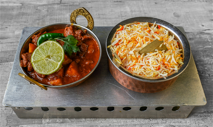 Lams Vindaloo (zeer heet)