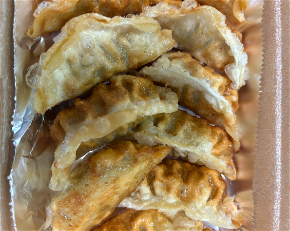 Fried chicken gyoza
