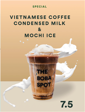 Vietnamese coffee condensed milk & mochi ice
