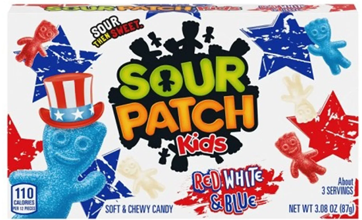 sour patch kids Red White & Blue theater box