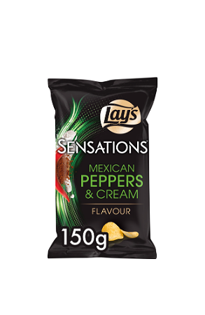 Lays sensation Mexican peppers & cream 