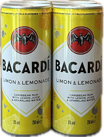 Bacardi Limon & lemonade 4-pack