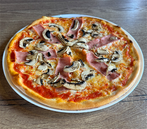 Pizza prosciutto e funghi