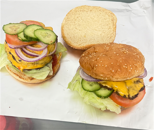 Samurai burger double menu