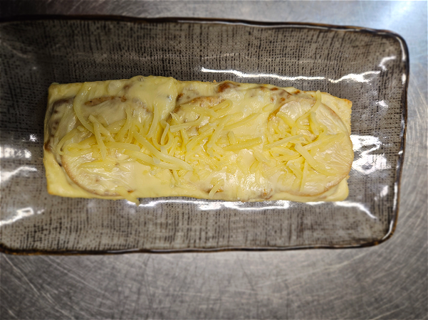 Baguette taco met kaas overbakken