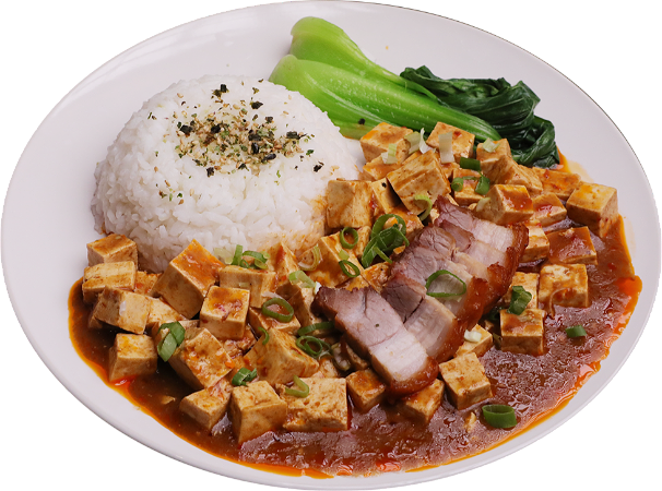 Tofu Rijst met Babi Panggang