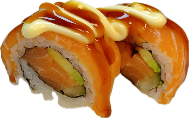Soft shell salmon roll.8st 