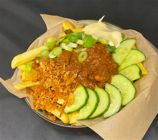Loaded Frites Daging  Rendang 