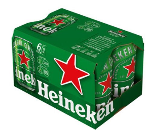 Six pak Heineken blik