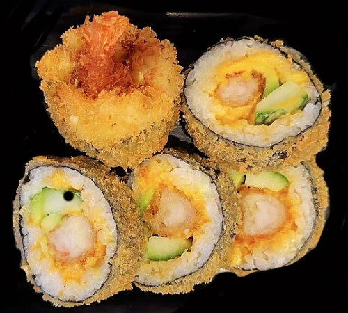 Gefrituurde crispy ebi roll ( 5 stuks )