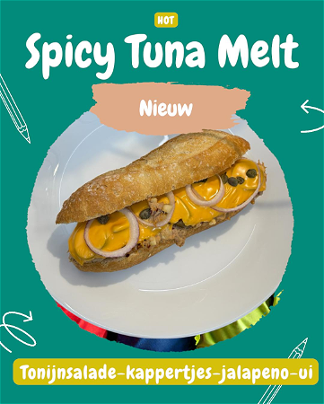 Broodje Spicy tuna melt