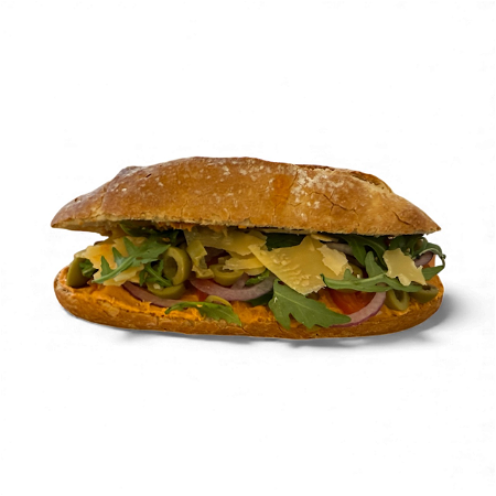 Broodje paprikahummus deluxe