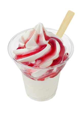 Sundae rood fruit