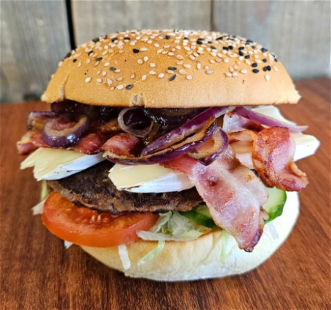 Brie & Bacon burger