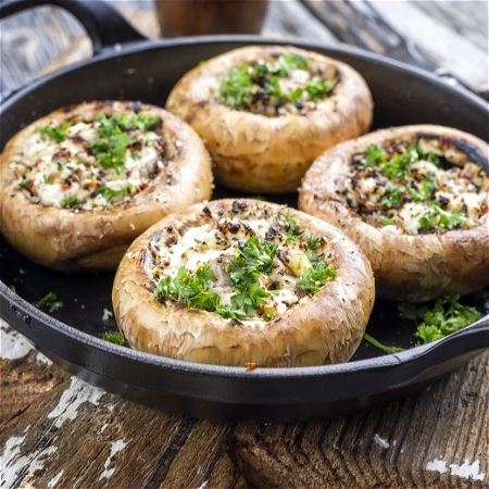 4 Pcs Stuffed mushrooms